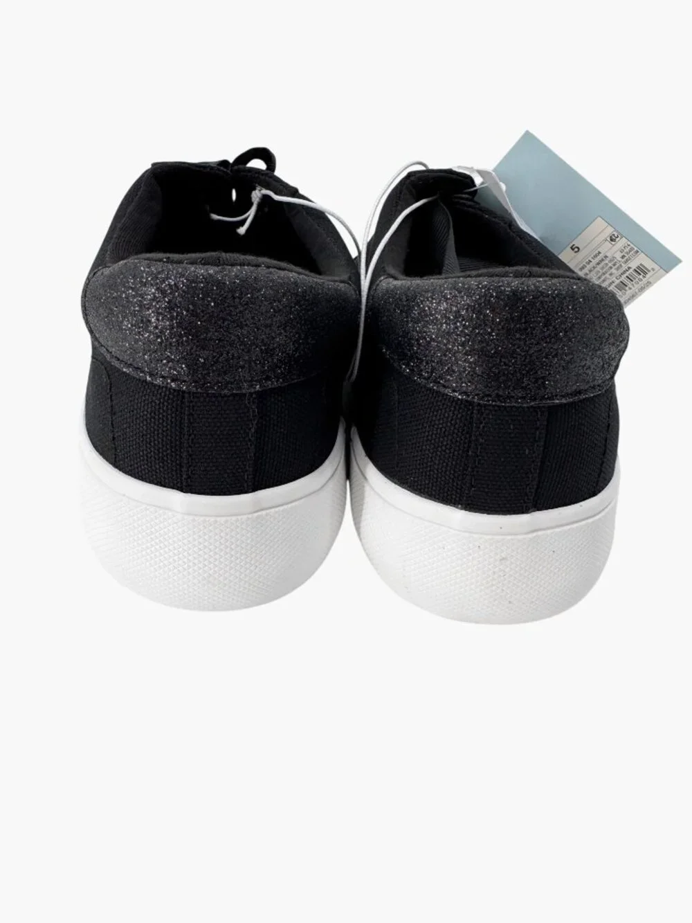 NEW Cat & Jack Kids' Wren Platform Charm Sneakers - Black - Size 5